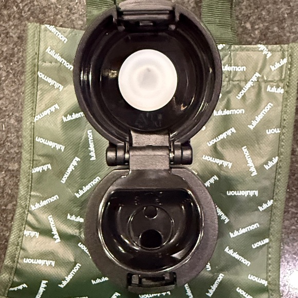 Lululemon Black 16 oz Take a Moment Water Bottle with Tote - Picture 11 of 16